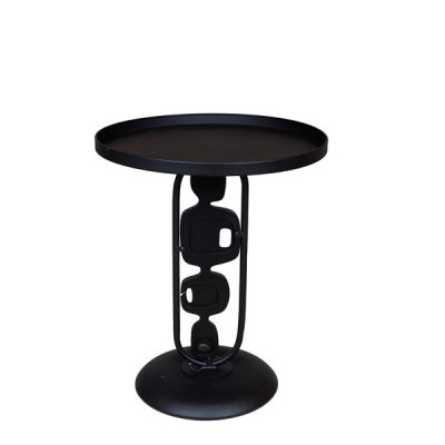 ΤΡΑΠΕΖΙ BOHΘΗΤΙΚΟ ΜΕΤΑΛΛΙΚΟ ΜΑΥΡΟ 50x50x60cm|810-00029