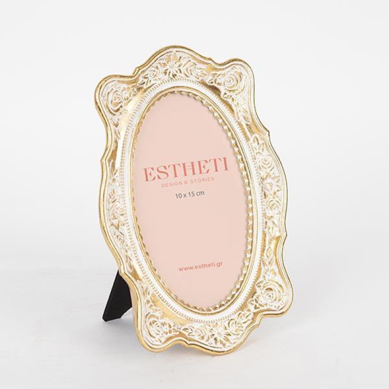 ΚΟΡΝΙΖΑ (10x15) ΠΟΛΥΡΕΣΙΝ ΑΣΗΜΙ - ΧΡΥΣΗ 15x2x20.5cm|756-12063