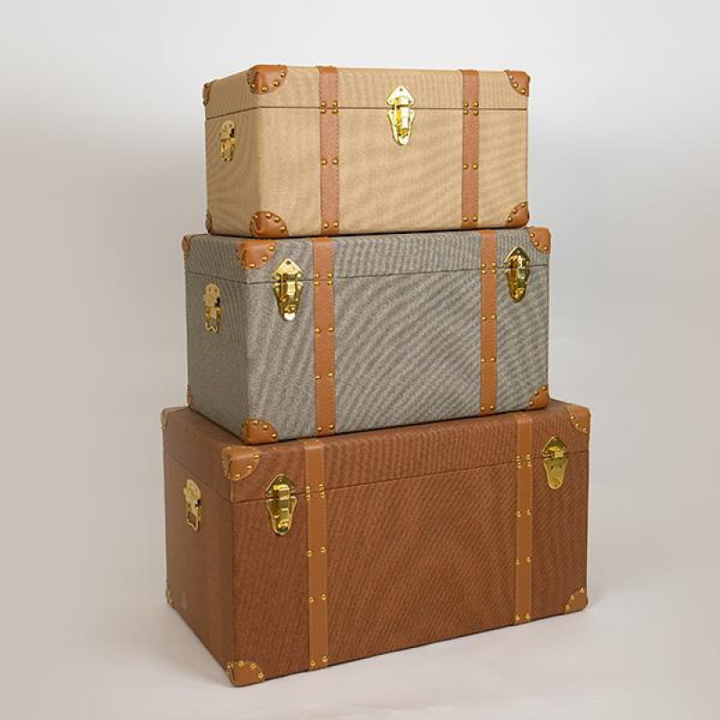 S/3 ΜΠΑΟΥΛΑ ΜΠΕΖ-ΚΑΦΕ-ΓΚΡΙ  63x40x35cm/ 53x34x30cm/ 47x28x25cm|752-28018