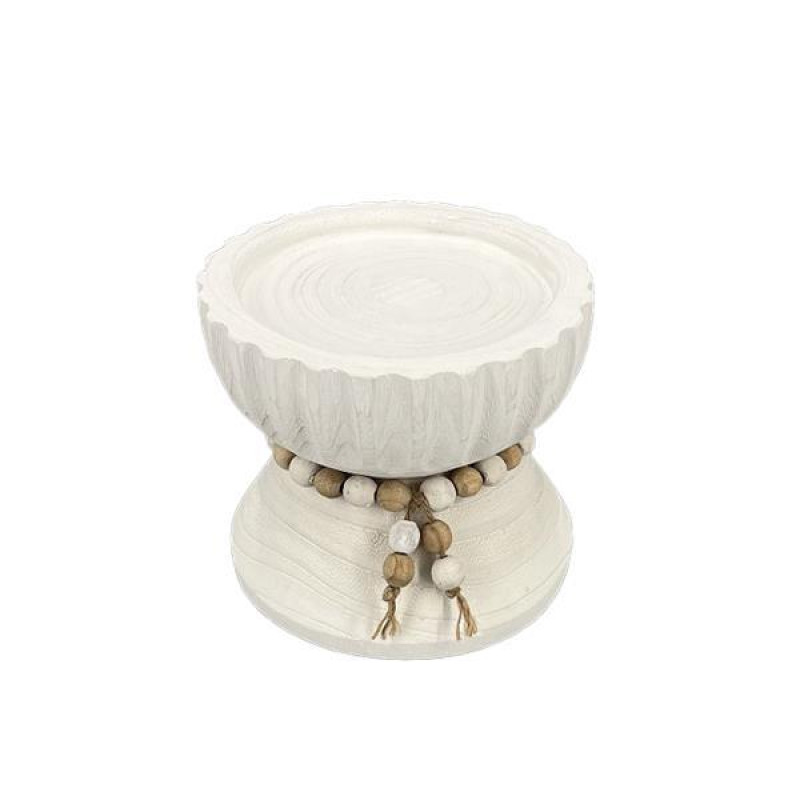 ΚΗΡΟΠΗΓΙΟ ΞΥΛΟ ΛΕΥΚΟ-ΜΠΕΖ 14.5x14.5x13cm|819-00685
