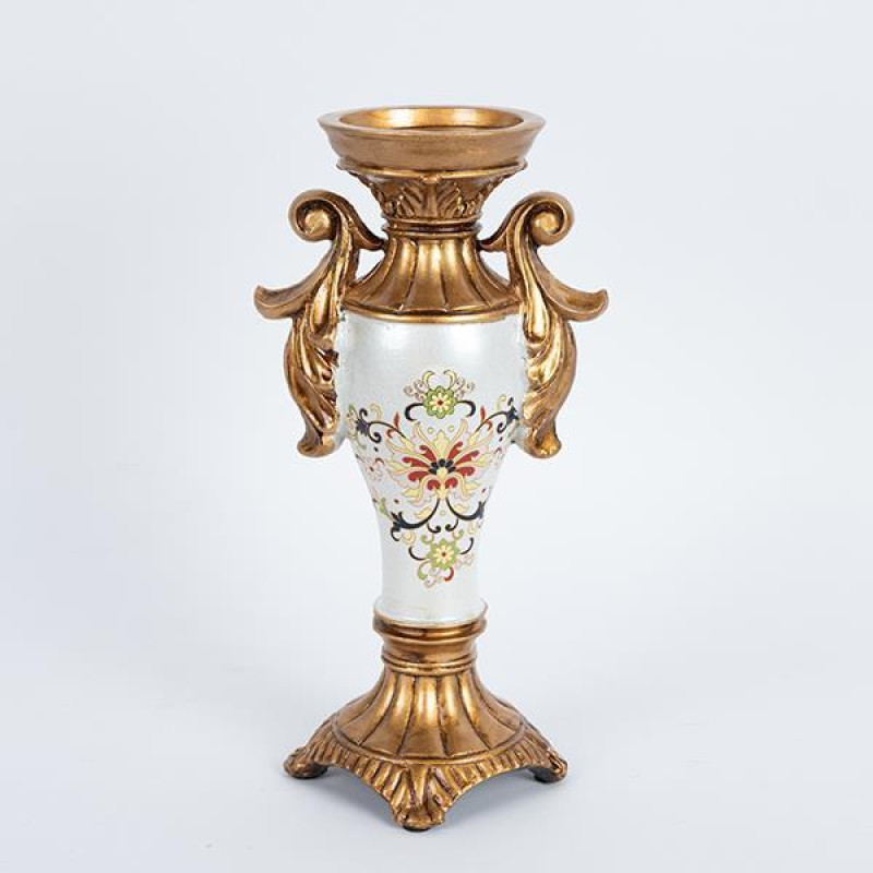 ΚΗΡΟΠΗΓΙΟ ΠΟΛΥΡΕΖΙΝ  ΛΕΥΚΟ - ΧΡΥΣΟ 15x9.5x29cm|752-21016