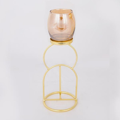 ΚΗΡΟΠΗΓΙΟ ΡΕΣΩ ΜΕ ΜΕΛΙ ΓΥΑΛΙ ΜΕΤΑΛΛΙΚΟ ΧΡΥΣΟ 1 ΘΕΣΗ 10.5x10.5x28cm|752-24021