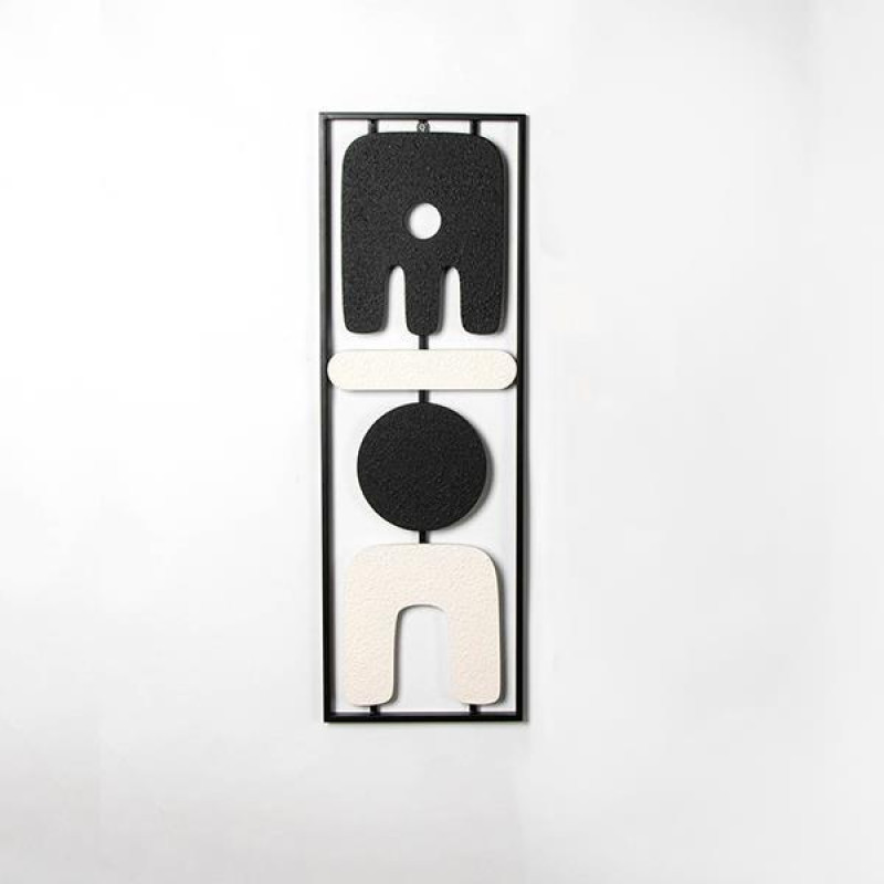 ΔΙΑΚΟΣΜΗΤΙΚΟ ΤΟΙΧΟΥ ΜΕΤΑΛΛΙΚΟ - ΞΥΛΙΝΟ ΛΕΥΚΟ - ΜΑΥΡΟ 28x2.5x85cm|812-30001