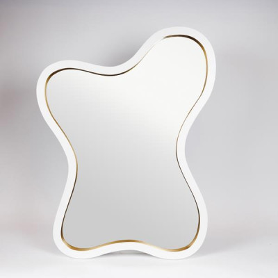 ΚΑΘΡΕΦΤΗΣ ΞΥΛΙΝΟΣ ΛΕΥΚΟΣ - ΧΡΥΣΟΣ 68.8x4.5x90.4cm|811-30002