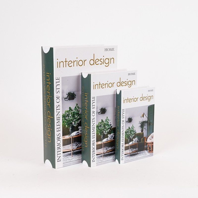 S/3 ΚΟΥΤΙΑ ΒΙΒΛΙΑ ΞΥΛΙΝΑ ΛΕΥΚΟ - ΜΠΛΕ 33x22x7cm / 26x17x5cm / 21x13x3cm|819-00283