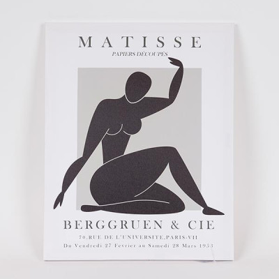 ΠΙΝΑΚΑΣ ΚΑΜΒΑΣ ΓΥΝΑΙΚΕΙΑ ΦΙΓΟΥΡΑ MATISSE ΜΑΥΡΟΣ - ΓΚΡΙ - ΛΕΥΚΟΣ 40x50cm|812-20034 ΠΙΝΑΚΑΣ ΚΑΜΒΑΣ ΓΥΝΑΙΚΕΙΑ ΦΙΓΟΥΡΑ MATISSE ΜΑΥΡΟΣ - ΓΚΡΙ - ΛΕΥΚΟΣ 40x50cm|812-20034