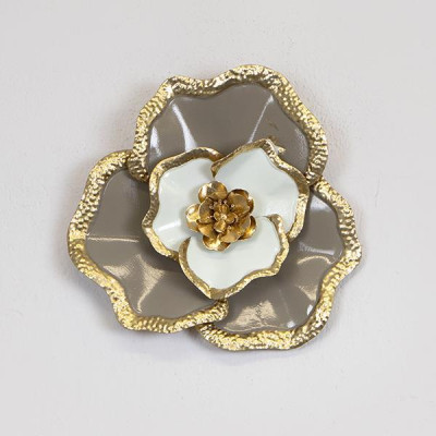 ΔΙΑΚΟΣΜΗΤΙΚΟ ΤΟΙΧΟΥ ΛΟΥΛΟΥΔΙ ΜΕΤΑΛΛΙΚΟ ΧΡΥΣΟ - ΛΕΥΚΟ - ΓΚΡΙ 32x5.5x30cm|755-10030