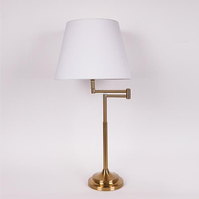 ΕΠΙΤΡΑΠΕΖΙΟ ΦΩΤΙΣΤΙΚΟ ΜΕ ΛΕΥΚΟ ΚΑΠΕΛΟ ΜΕΤΑΛΙΚΟ ΧΡΥΣΟ 33x70cm|757-10129