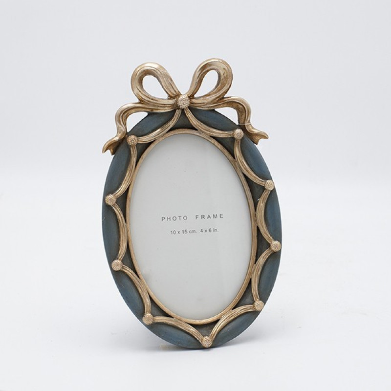 ΚΟΡΝΙΖΑ (10x15) ΜΕ ΦΙΟΓΚΟ ΠΟΛΥΡΕΖΙΝ ΓΚΡΙ-ΧΡΥΣΟ 13.4x3x21.2cm|815-00064