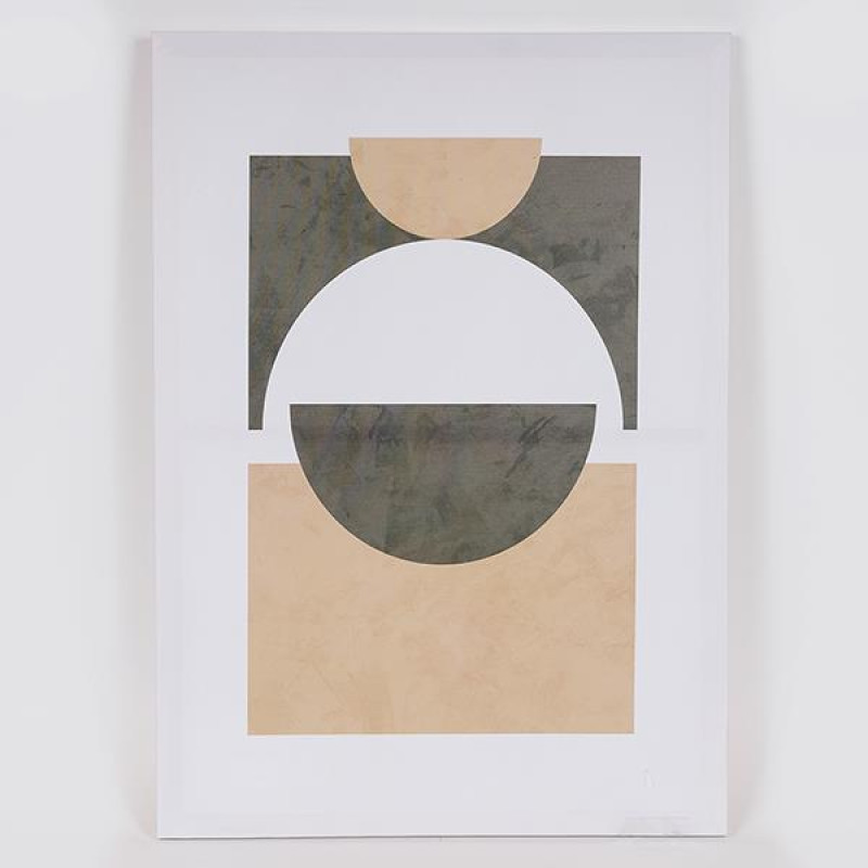 ΠΙΝΑΚΑΣ ΚΑΜΒΑΣ ΣΧΕΔΙΑ ΚΑΦΕ - ΜΠΕΖ - ΛΕΥΚΟΣ 50x70cm|812-20030