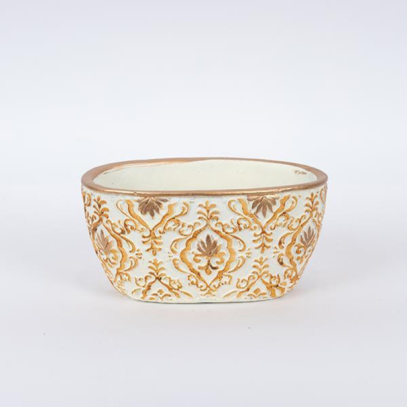 ΚΑΣΠΩ ΤΣΙΜΕΝΤΕΝΙΟ ΚΡΕΜ - ΧΡΥΣΟ 22x13x11cm|752-18052