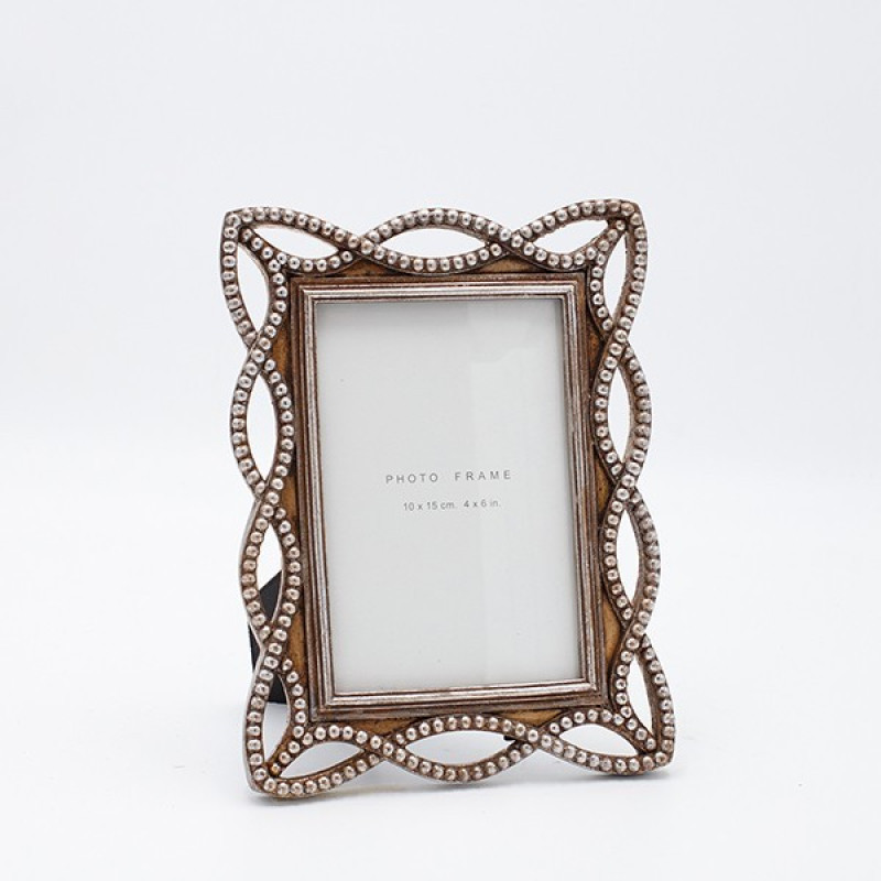 ΚΟΡΝΙΖΑ (10x15) ΜΕ ΠΕΡΛΕΣ ΠΟΛΥΡΕΖΙΝ ΜΠΡΟΝΖΕ 16x1.7x21.5cm|815-00066