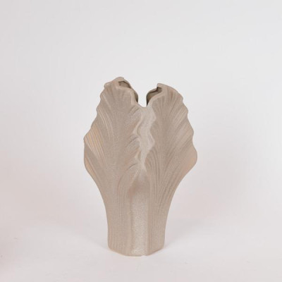 ΒΑΖΟ ΣΕ ΣΧΗΜΑ ΦΥΛΛΟΥ ΚΕΡΑΜΙΚΟ ΚΑΦΕ 17x17x33cm|819-00604
