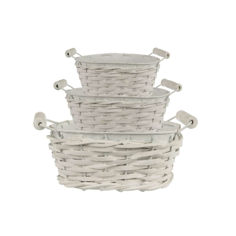 ART ET LUMIERE ΚΑΛΑΘΙΑ ΡΑΤΤΑΝ/ΜΕΤΑΛΛΟ ΣΕΤ3/ΤΕΜ - SKU -01721