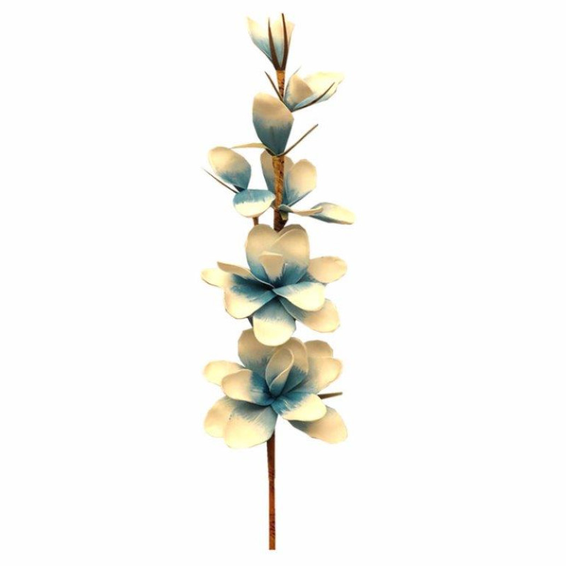 ART ET LUMIERE ΚΛΑΔΙ ΜΕ ΛΟΥΛΟΥΔΙΑ ΓΑΛΑΖΙΟ-ΛΕΥΚΟ - SKU -10202