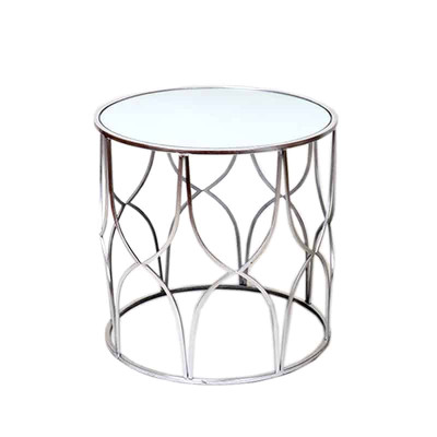 ART ET LUMIERE ΤΡΑΠΕΖΙ ΣΑΛΟΝΙΟΥ ΜΕΤΑΛΛΙΚΟ ΜΕ ΚΑΘΡΕΦΤΗ - SKU -12118