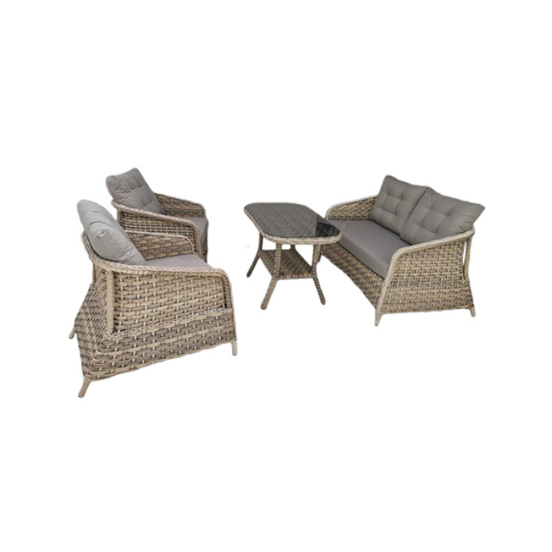 ΣΕΤ ΣΑΛΟΝΙ ΚΗΠΟΥ WICKER - RATTAN HANNAH