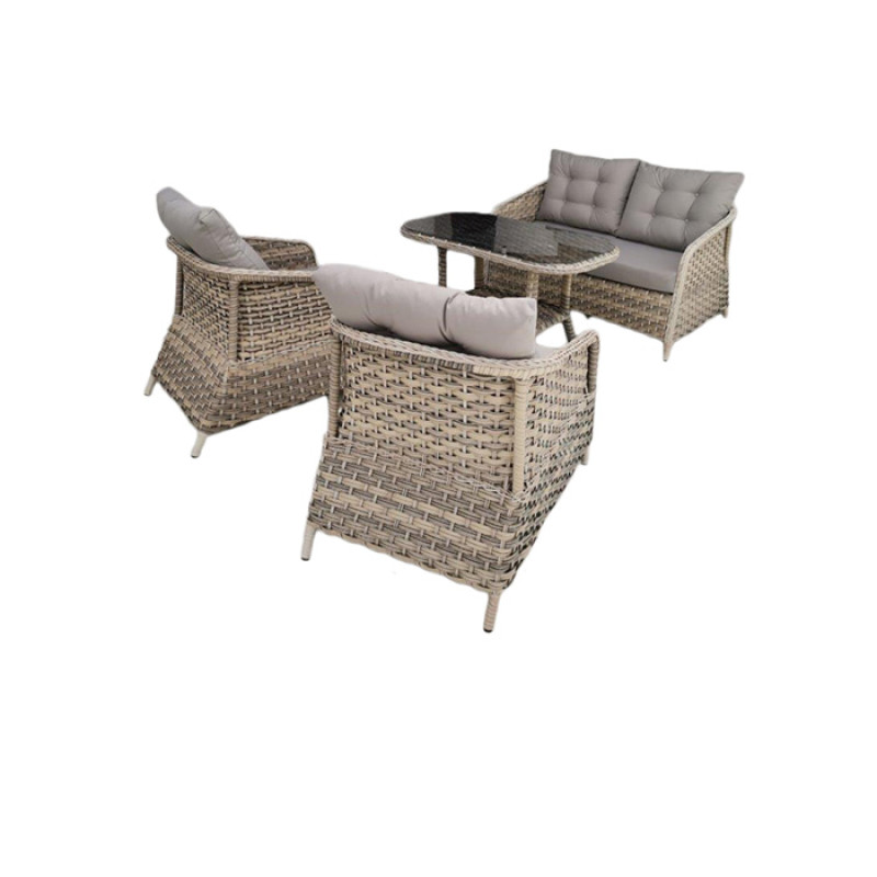 ΣΕΤ ΣΑΛΟΝΙ ΚΗΠΟΥ WICKER - RATTAN HANNAH