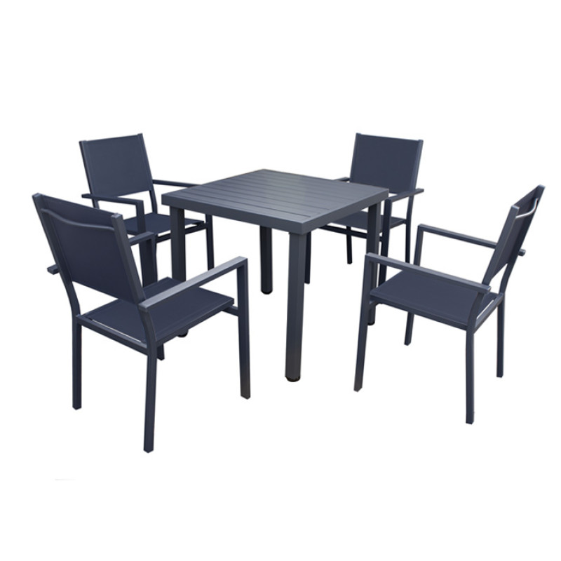 ΣΕΤ ΤΡΑΠΕΖΑΡΙΑ ΚΗΠΟΥ ΑΛΟΥΜΙΝΙΟΥ ELLEN 5470 G + MADISON 5481 G / ΣΕΤ 5 ΤΕΜ