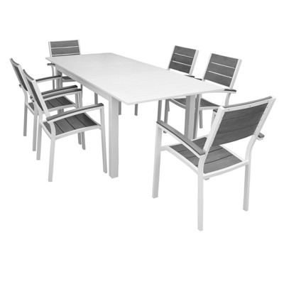 ΣΕΤ ΤΡΑΠΕΖΑΡΙΑ ΚΗΠΟΥ ΑΛΟΥΜΙΝΙΟΥ-POLYWOOD RENATA 5370 G + MADISON 5422 G ΛΕΥΚΟ