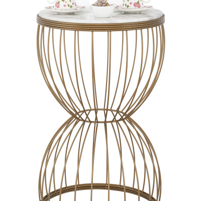 TBH-01 AB ΤΡΑΠΕΖΑΚΙ ΟΞΥΝΤΕ ΗΜΙΚΥΚΛΙΟ ΠΛΕΓΜΑ ΣΧΕΔΙΟ ΜΑΡΜΑΡΟ