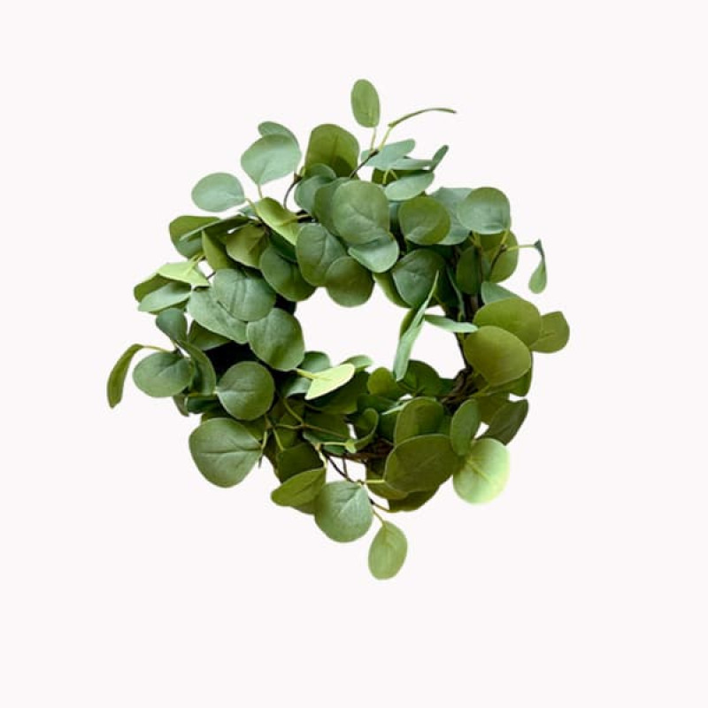 ART ET LUMIERE ΣΤΕΦΑΝΙ ΜΕ ΦΥΛΛΑ ΠΡΑΣΙΝΑ - SKU -10823