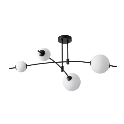 CCC 553-4 ΟΡΟΦΗΣ ΓΡΑΜΜΙΚΟ ΜΑΥΡΟΣ ΣΚΕΛΕΤΟΣ ΜΕ 4 ΦΟΥΣΚΕΣ LED 40W 3000K 2400 LMN