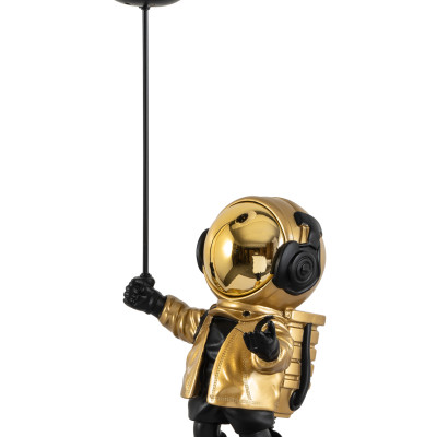 TLC 1111 GD  ΠΟΡΤΑΤΙΦ ΧΡΥΣΟΣ ΑΣΤΡΟΝΑΥΤΗΣ ME  ΦΩΤΙΖΟΜΕΝΟ ΜΠΑΛΟΝΙ & ΦΩΤΙΖΟΜΕΝΗ ΒΑΣΗ LED