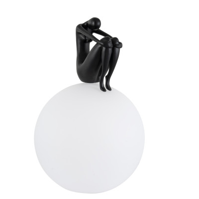 TLC 1120 BK ΕΠΙΤΡΑΠΕΖΙΑ ΛΑΜΠΑ ΣΦΑΙΡΑ ΦΩΤΙΖΟΜΕΝΗ ΓΥΝΑΙΚΑ ΜΑΥΡΗ ΚΑΘΙΣΤΗ 1XE27