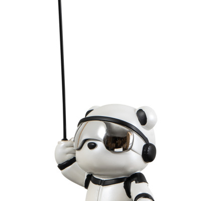 TLC 1112 WH ΠΟΡΤΑΤΙΦ ΑΡΚΟΥΔΟΣ ΛΕΥΚΟΣ ΜΕ ΜΠΑΛΟΝΙ ΦΩΤΙΖΟΜΕΝΟ & ΒΑΣΗ ΦΩΤΙΖΟΜΕΝΗ LED