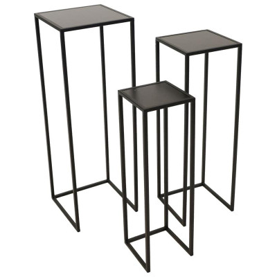 ART ET LUMIERE ΤΡΑΠΕΖΙΑ-ΣΤΑΝΤ ΜΕΤΑΛΛΙΚΑ ΣΕΤ 3ΤΕΜ - SKU -30594