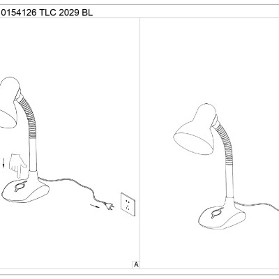 TLC 2029 BL ΠΟΡΤΑΤΙΦ ΜΠΛΕ - ΛΕΥΚΟ ΜΕ ΣΠΙΡΑΛ ΓΡΑΦΕΙΟΥ  1ΧΕ27