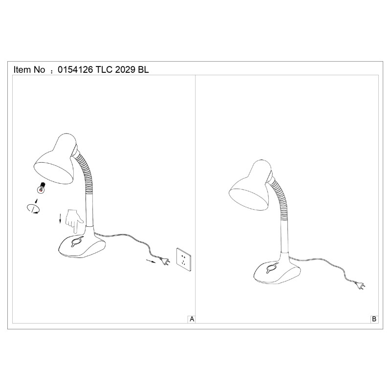 TLC 2029 BL ΠΟΡΤΑΤΙΦ ΜΠΛΕ - ΛΕΥΚΟ ΜΕ ΣΠΙΡΑΛ ΓΡΑΦΕΙΟΥ  1ΧΕ27