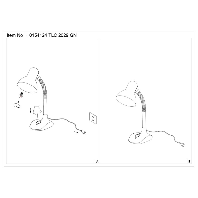 TLC 2029 GN ΠΟΡΤΑΤΙΦ ΠΡΑΣΙΝΟ-ΛΕΥΚΟ ΜΕ ΣΠΙΡΑΛ ΓΡΑΦΕΙΟΥ 1ΧΕ27