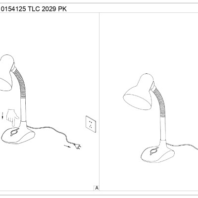 TLC 2029 PK  ΠΟΡΤΑΤΙΦ ΡΟΖ-ΛΕΥΚΟ ΜΕ ΣΠΙΡΑΛ ΓΡΑΦΕΙΟΥ 1ΧΕ27