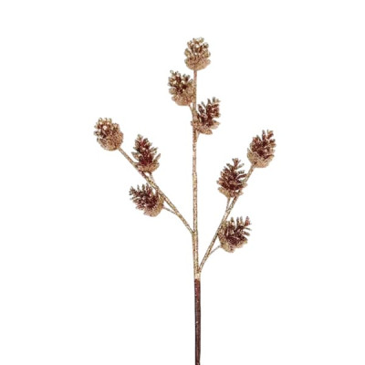 ART ET LUMIERE ΚΛΑΔΙ ΚΟΥΚΟΥΝΑΡΙ ΜΠΡΟΝΖΕ ΧΡΥΣΟ GLITTER - SKU -20244