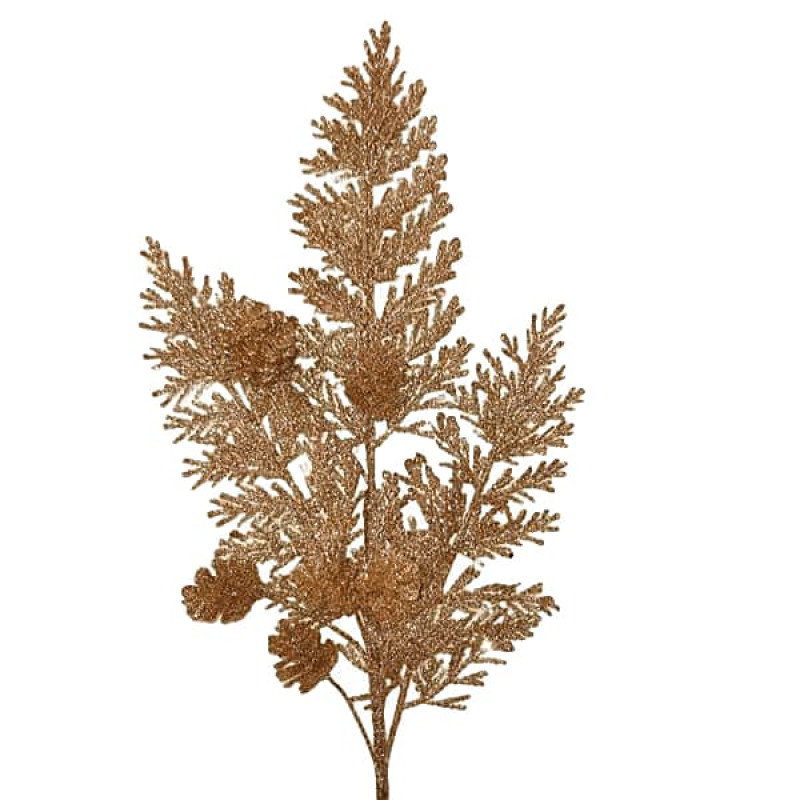 ART ET LUMIERE ΚΛΑΔΙ ΦΥΛΛΑ ΚΟΥΚΟΥΝΑΡΙΑ ΜΠΡΟΝΖΕ ΧΡΥΣΟ GLITTER - SKU -20245