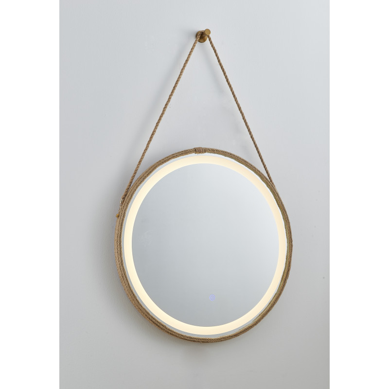 MIC-12 ΚΑΘΡΕΠΤΗΣ ΣΤΡΟΓΓΥΛΟΣ ΜΕ ΣΧΟΙΝΙ LED ΦΩΤΙΣΜΟΣ TOUCH