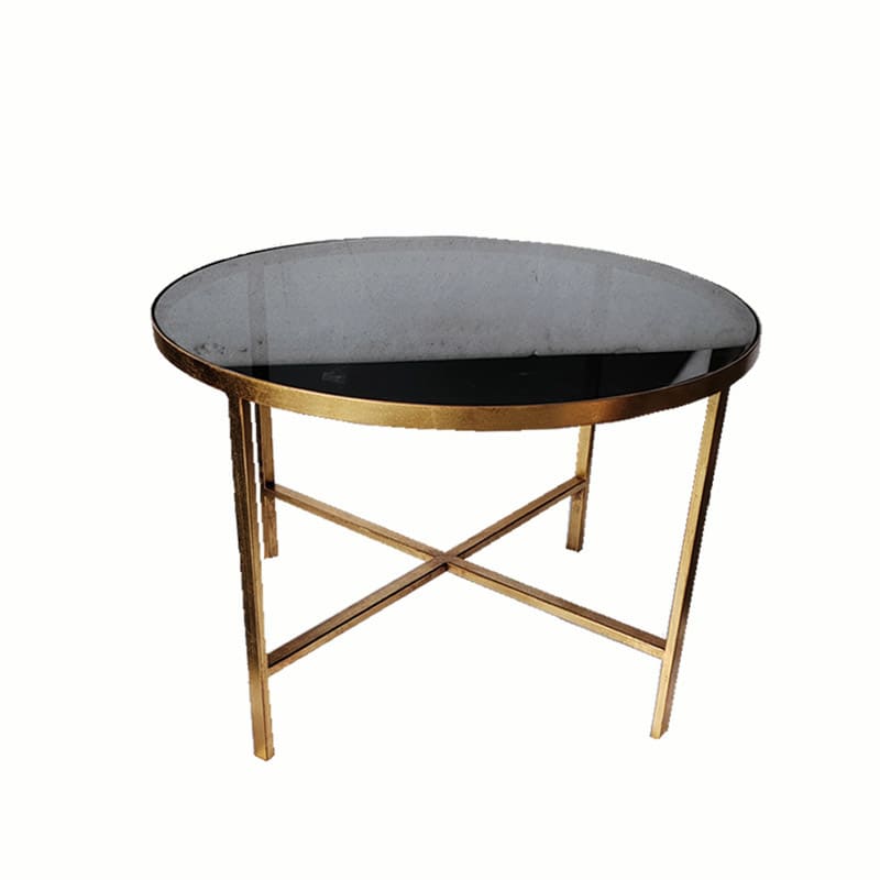 ART ET LUMIERE ΤΡΑΠΕΖΙ ΣΑΛΟΝΙΟΥ ΜΕ ΤΖΑΜΙ ΜΕΤΑΛΛΙΚΟ - SKU -03502