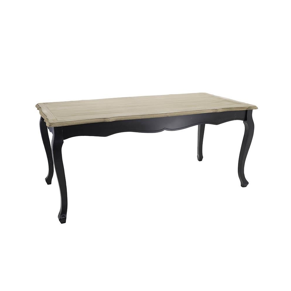ΤΡΑΠΕΖΙ ΞΥΛ NATURAL ΜΕ ΜΑΥΡΑ ΠΟΔΙΑ 180Χ90Χ78 Inart 3-50-104-0191