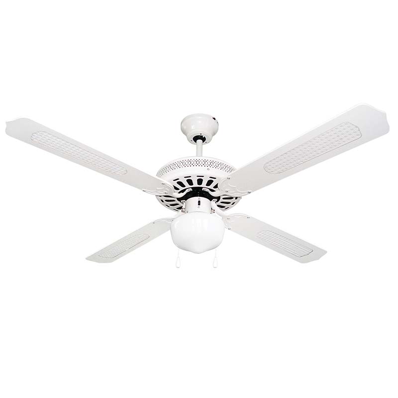 Ανεμιστήρας Οροφής με ένα φως ΛΕΥΚΟΣ 60watt Airfun 804604