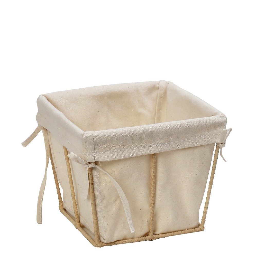 DIS. ΚΑΛΑΘΙ ΤΕΤΡΑΓ. COTTON ΜΕ ΨΑΘΙΝΟ STAND 15X15X11,5EK AMN116