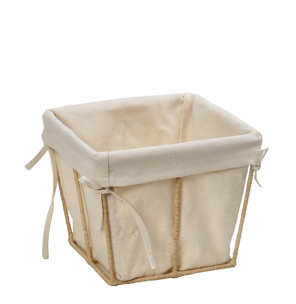 DIS. ΚΑΛΑΘΙ ΤΕΤΡΑΓ. COTTON ΜΕ ΨΑΘΙΝΟ STAND 15X15X11,5EK AMN116