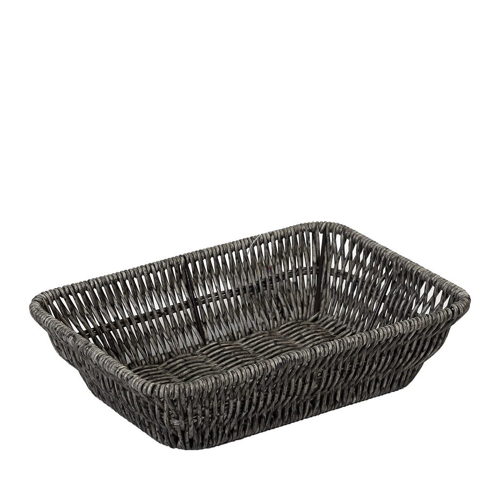 ΨΩΜΙΕΡΑ SYNTH. RATTAN ΟΡΘ. L ΓΚΡΙ 27Χ20Χ7ΕΚ KOD201