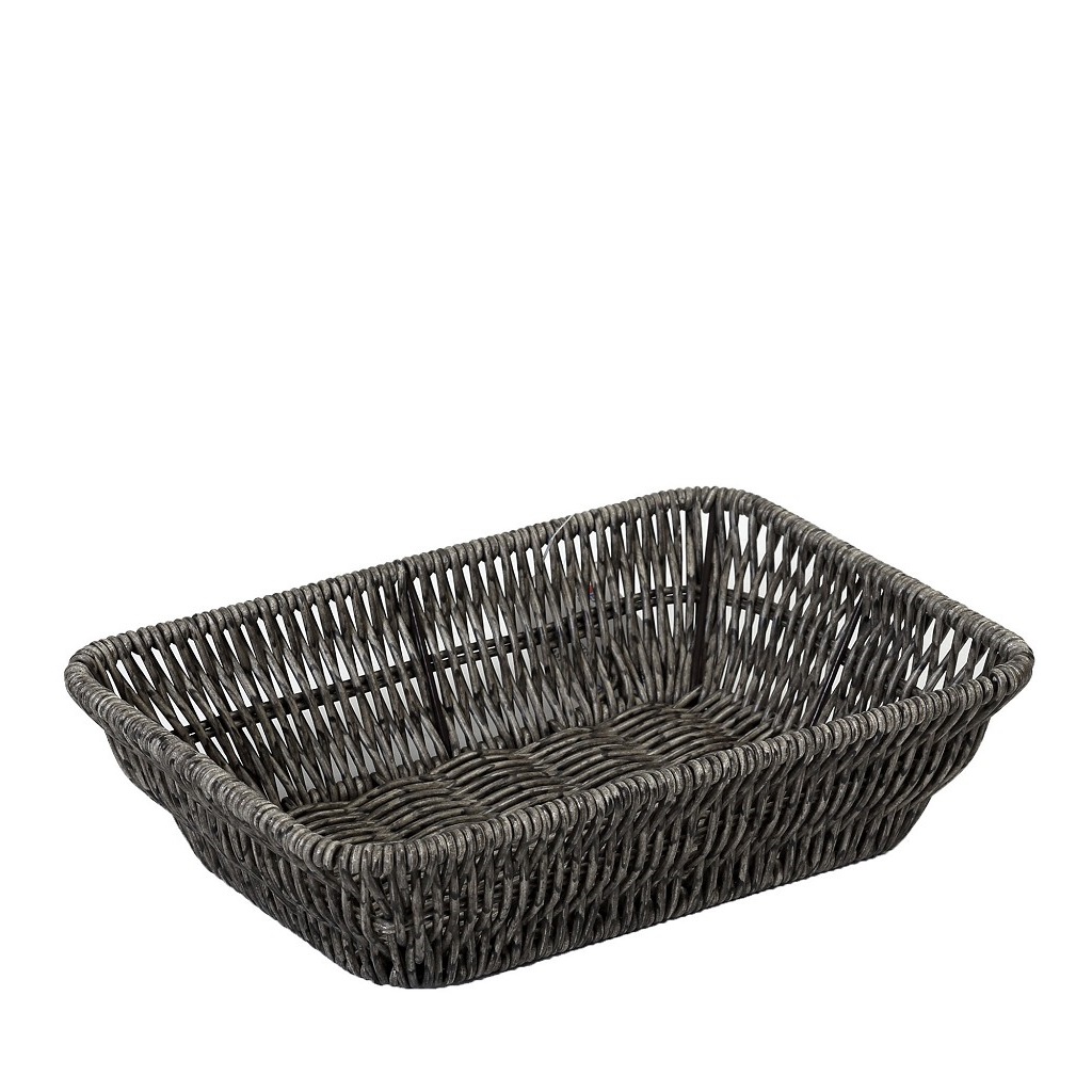 ΨΩΜΙΕΡΑ SYNTH. RATTAN ΟΡΘ. L ΓΚΡΙ 27Χ20Χ7ΕΚ KOD201