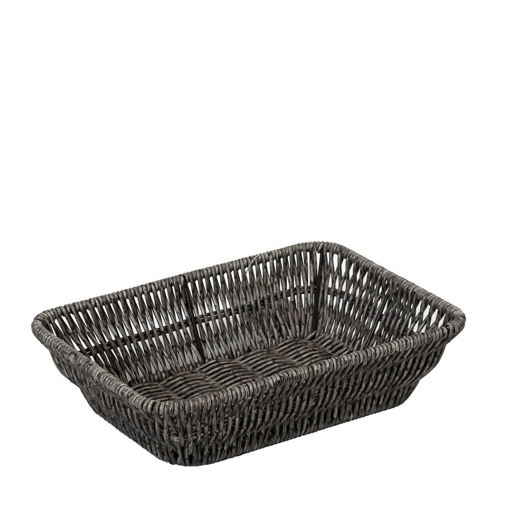 ΨΩΜΙΕΡΑ SYNTH. RATTAN ΟΡΘ. M ΓΚΡΙ 24Χ16Χ6ΕΚ (smA) KOD202