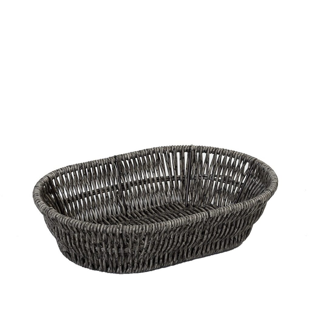 ΨΩΜΙΕΡΑ SYNTH. RATTAN ΟΒΑΛ L ΓΚΡΙ 28Χ20Χ7ΕΚ (smA) KOD207