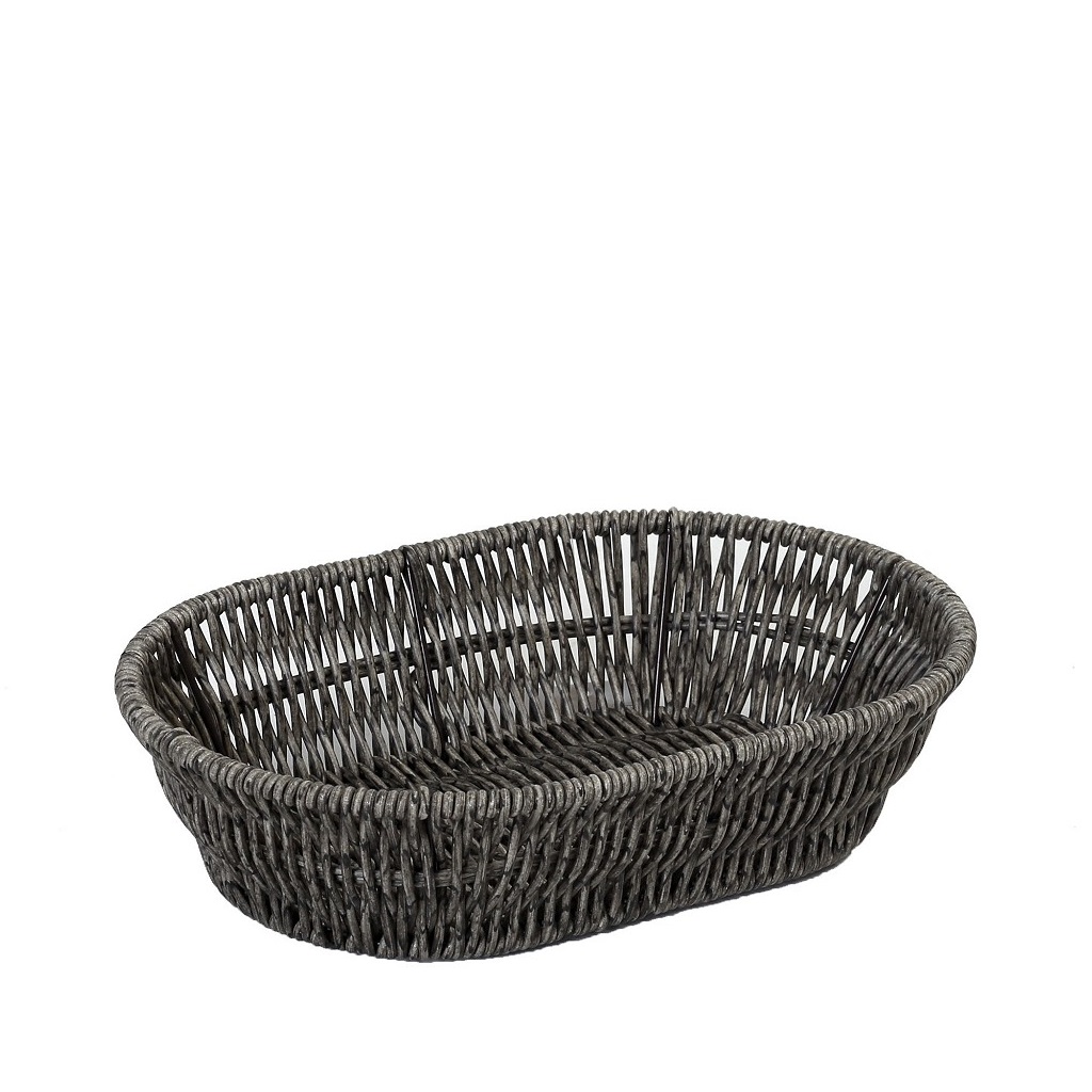 ΨΩΜΙΕΡΑ SYNTH. RATTAN ΟΒΑΛ L ΓΚΡΙ 28Χ20Χ7ΕΚ (smA) KOD207