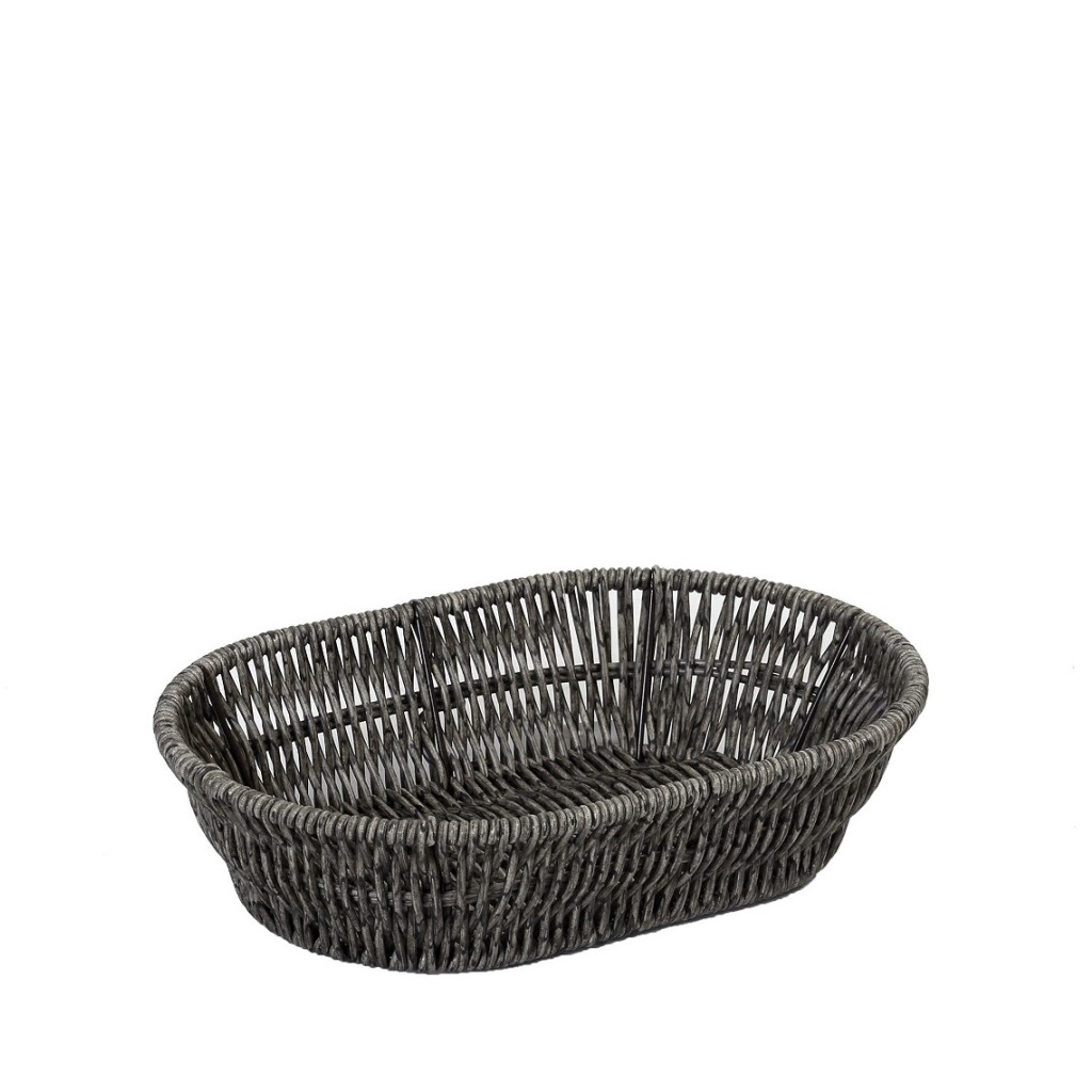 ΨΩΜΙΕΡΑ SYNTH. RATTAN ΟΒΑΛ S ΓΚΡΙ 22Χ14Χ5ΕΚ (smA) KOD209