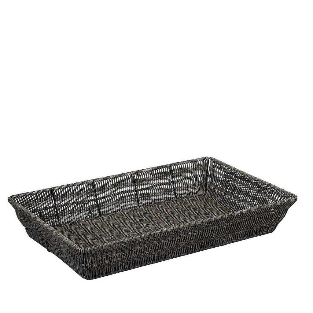 ΚΑΛΑΘΙ SYNTH. RATTAN GN1/1 ΓΚΡΙ 53Χ32,5Χ9ΕΚ  (smA) KOD219